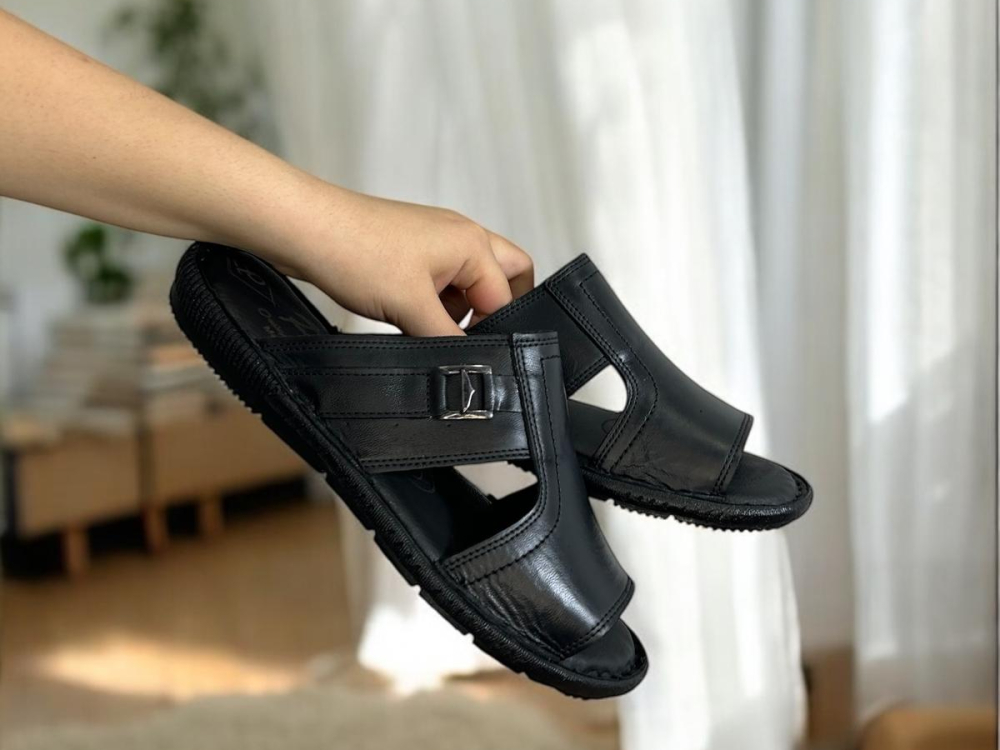 muške crne papuče