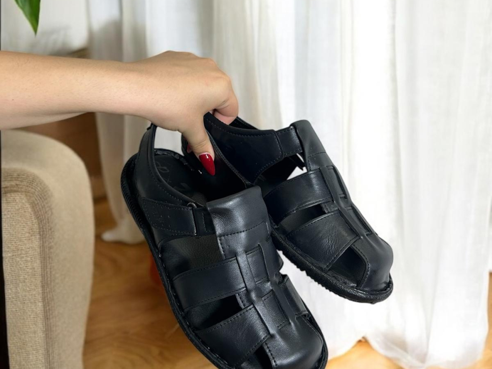 muške crne sandale